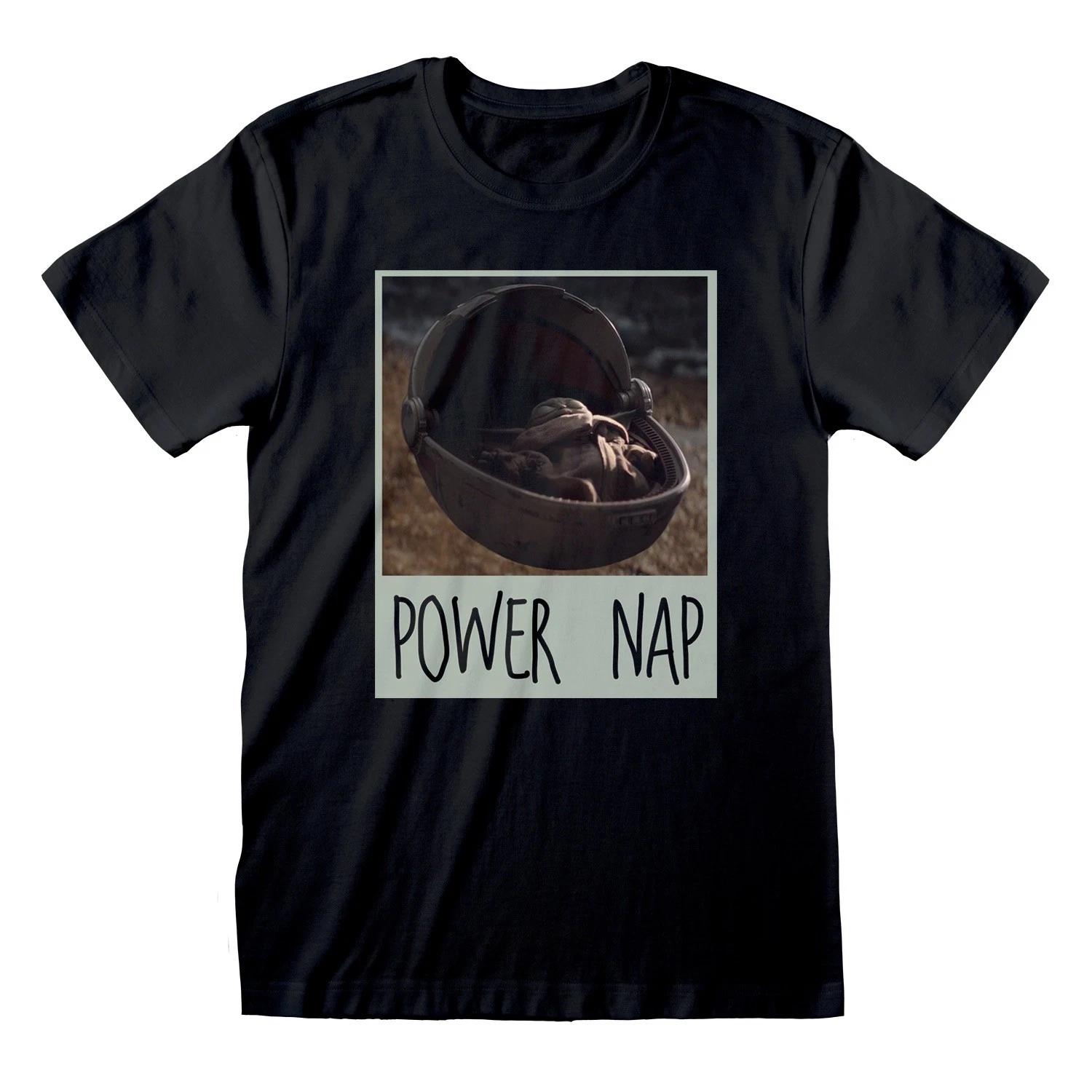 The Mandalorian Baby Yoda The Child Powernap Official Tee T-Shirt Mens 2XL