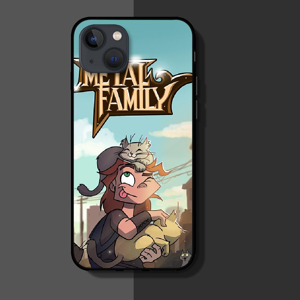 Kovové rodinné kreslené pouzdro na telefon pro Iphone Samsung Galaxy Xiaomi Mi Redmi Note S 6 7 8 9 10 11 12 13 20 2022 Kryt 5G Max Pro Plus TPU měkký luxusní nový