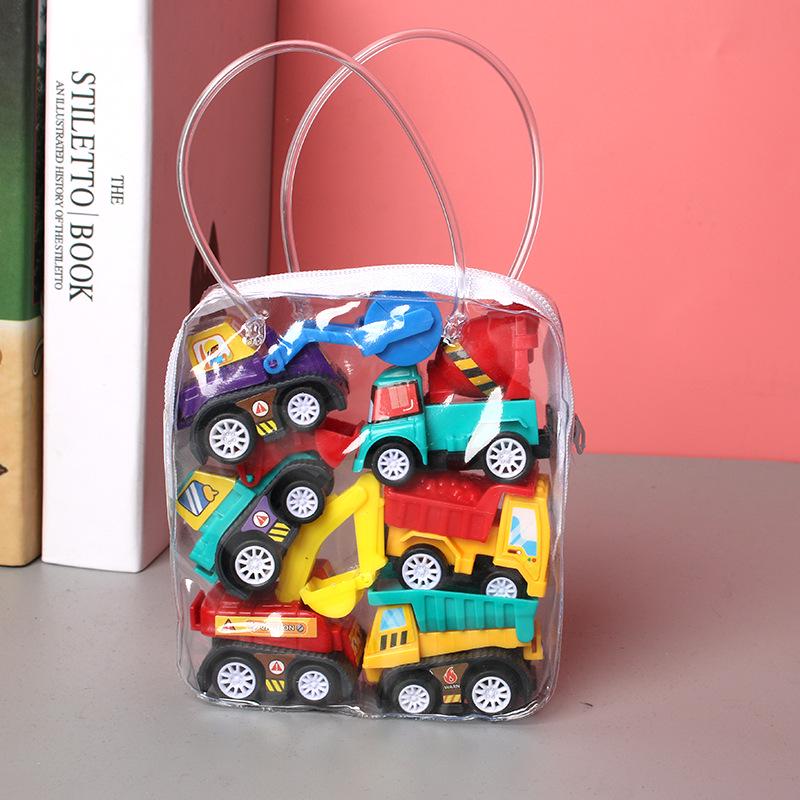 Children's Cartoon Mini Pull-Back Car Toy Set - Bagged Creative Gift