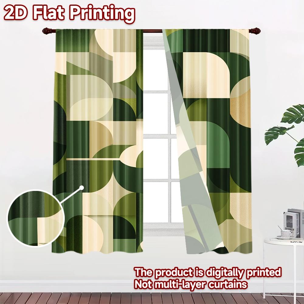 2D flat Photography Backdrop Tapestry Geometric Green Shapes 100% Polyester Anniversary for Suitable for indoor celebrations