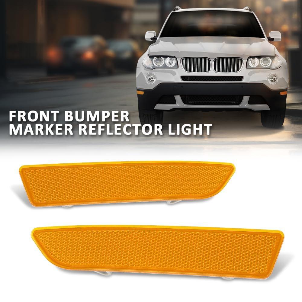 Pair Front Side Bumper Marker Reflector for BMW X3 E83