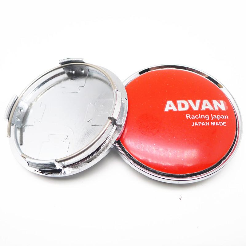 4pcs 63mm 57mm Advan Racing Wheel Center Caps Hub Rims Cover Car Styling Badge Emblem Car Styling