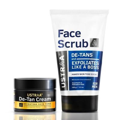 Total De-Tan Kit – De-Tan-Gesichtscreme, 50 g – Effektive Bräunungsentfernung | & De-Tan-Gesichtspeeling – Mit Walnussgranulat, 100 g – Hilft bei der Bräunungsentfernung