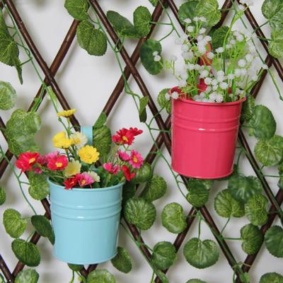 Hanging Flower Pot Vase Iron Balcony Flower Pot Flower Pot Wall Hanging Bucket