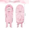 Simulation silk wide edge long tube nightcap, bow streamer long tail high elastic satin hair care cap