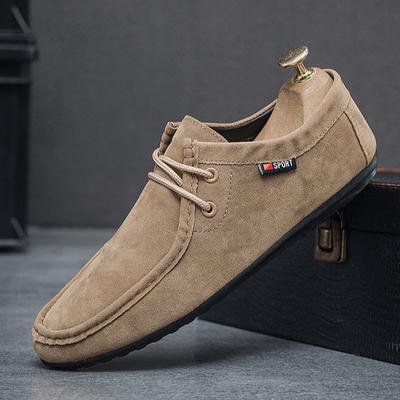 Slip-on Loafers for Men Summer Men Shoes Lightweight Flats Male Walking Shoes Suede Leather Soft Driving Shoes