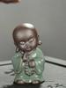 F Kreatywny Butik Uśmiechnięty Budda Zwierzak Herbaciany Ceramiczne Ozdoby Szalonego Mnicha Figurki Kung Fu i Mini Umeblowanie Domu Dekoracja Biura