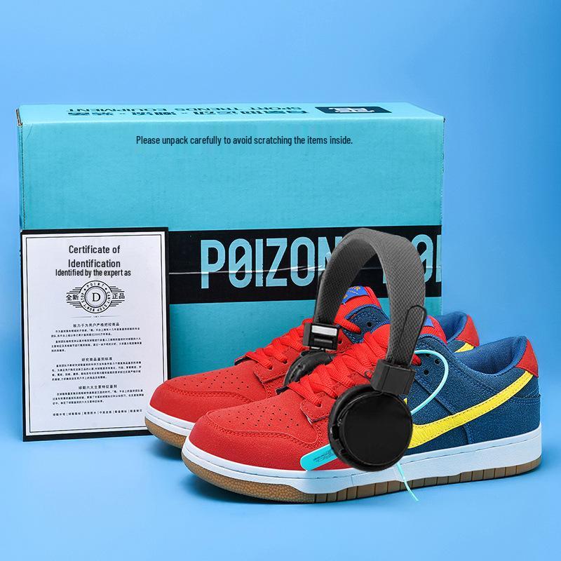 AJ Pánské/Dámské Červeno-Modré Nesourodé SB Nízké Skate & Běžecké Boty