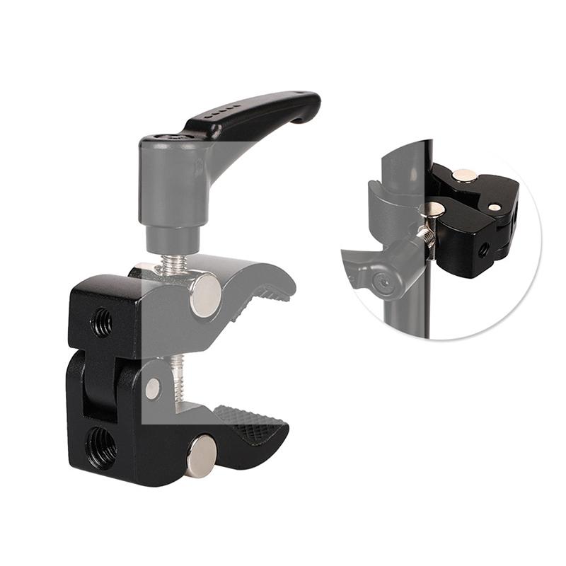 1Pc Hawk Mouth Pliers With Magic Arm Thread Clamp Crab Pliers Clip Black Bite Fixing Clip For Camera Photography Accessories