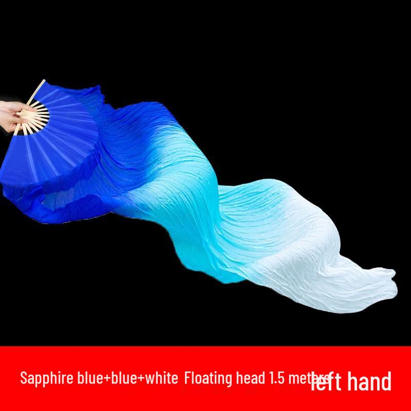 

Двосторонній довгий шовковий танцювальний віяло зі стрічкою для виступу Янко та танцю на площі