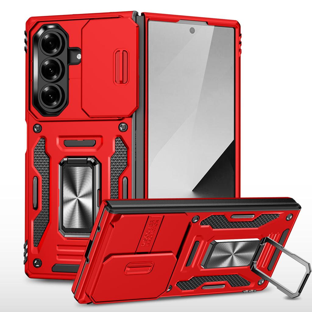 Cross-border application Samsung zfold7 mobile phone case all-inclusive ring bracket Z Fold8 push window two-in-one anti-drop case