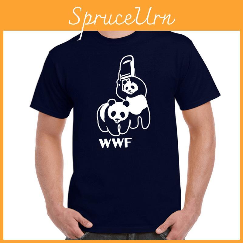 Herrenmode Neues WWF Panda T-Shirt Lustiger Humor Rundhals Kurzarm