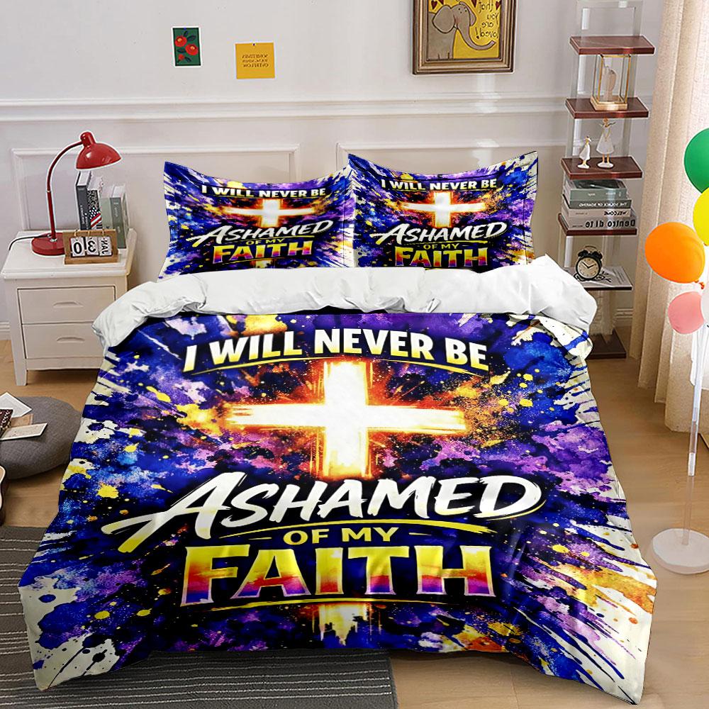 I Will Never Be Faith Bedding Bedding Duvet Cover Set Duvet Cover Pillowcases (1 * Duvet Cover 2 * Pillowcases, without duvet insert) 135x200cm