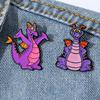 European and American film and television characters, metal badges, purple dragon alloy, oil dripping brooch, pin, bag decoration