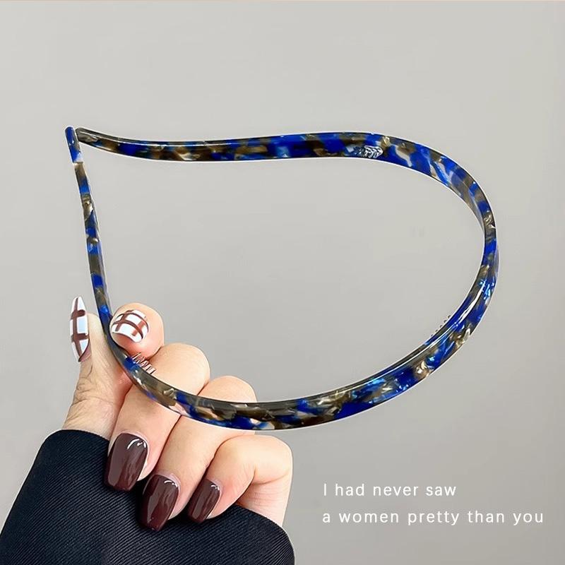 New Luxury Acetic Acid Print Hairbands For Women Sweet Hair Ornament Premium Sense Headband Hair Hoop Fashion Hair Accessories