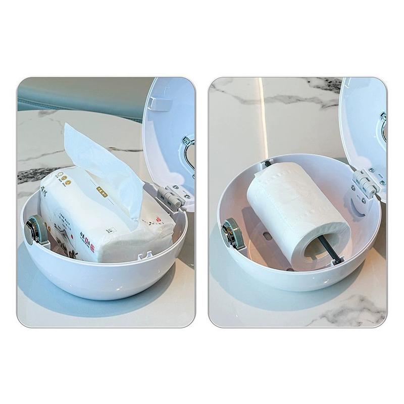 Kreatives lächelndes Gesicht, kein Stanzen, Toilettenpapierbox zur Wandmontage, Toilettenpapierbox mit Saugnapf, wasserdicht