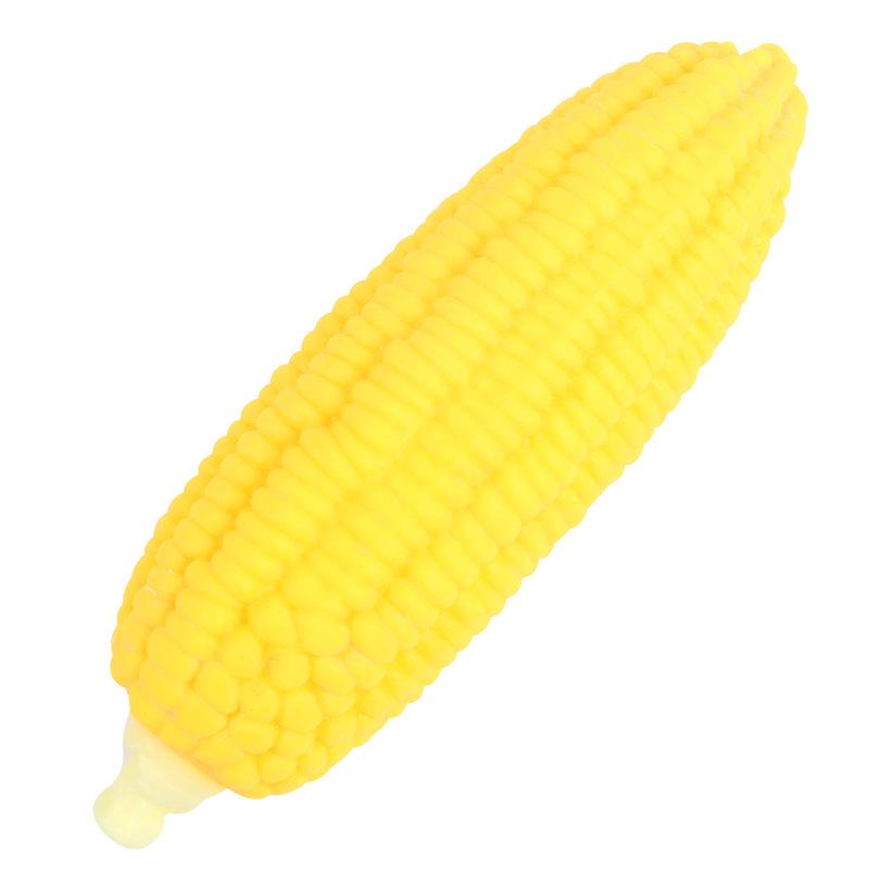 Creative Corn Squishy Toy - Soft Rubber Stress Relief Pull-and-Play.
