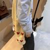 Ins Knitted Love Tote Bag Small Fresh Simple Fashion Woven Bag Personalized Foreign Style Shoulder Bag