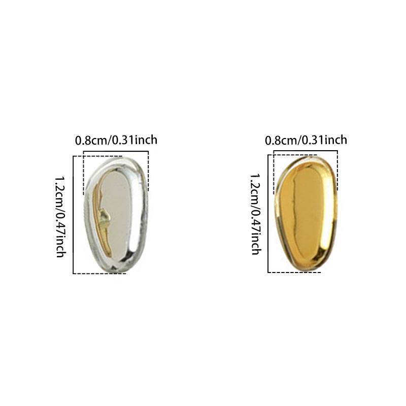 5/10/20 Paia Naselli in Silicone Ovale a Vite per Occhiali Nuovi Elastici Dorati Argentati Supporti per Occhiali per Riparazione Occhiali Fai-da-te