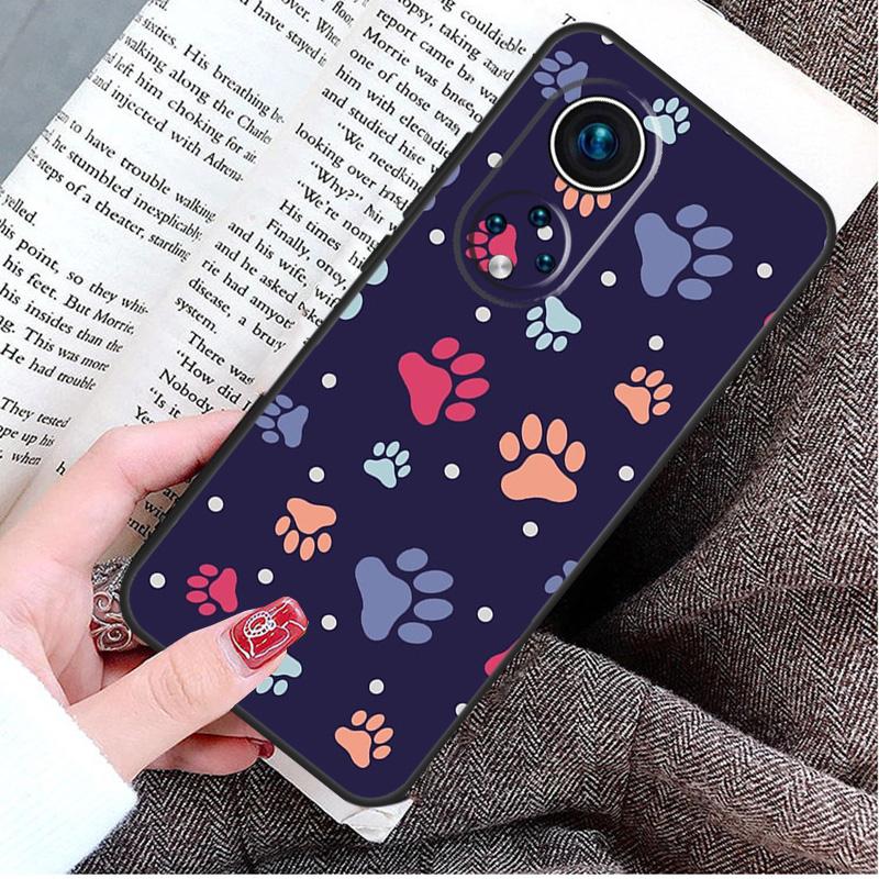 Dog foot print Paw Colorful Pattern Case For Honor Magic 5 6 7 8 Pro Honor Win RT X9d X9c X9b X9a X8c X8b 50 70 90 400 200 Lite