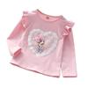 Elastisches Baumwoll-Langarm-T-Shirt für Mädchen - Stilvoll, im koreanischen Stil, vielseitige Frühjahrs-/Herbstbekleidung