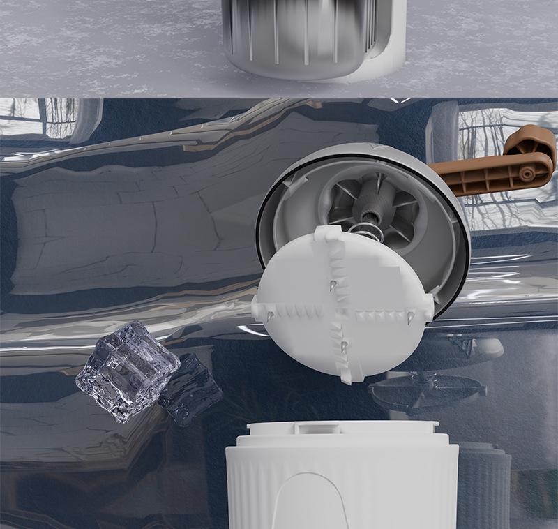 Portable Manual Ice Crusher & Shaved Ice Machine for Smoothies and Soft Serve