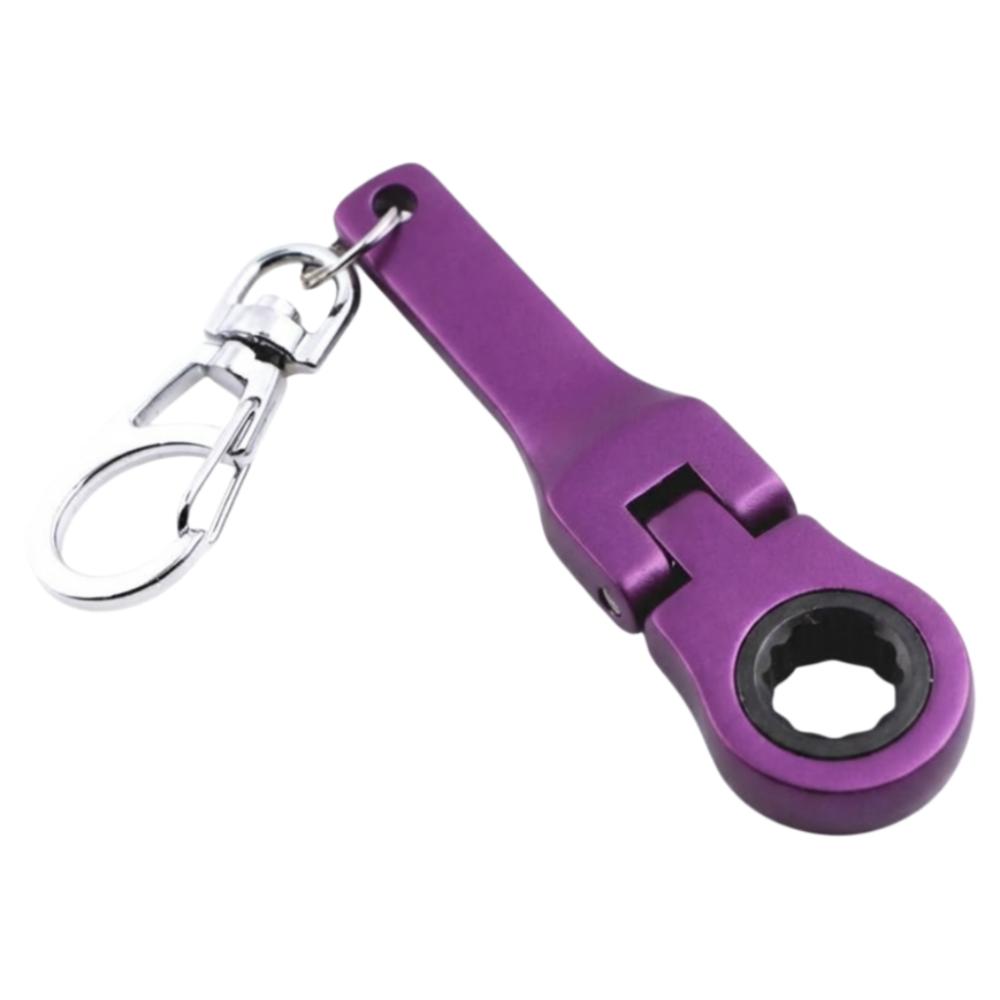Metal Ratchet Wrench Mini Shaped Wrench Key Ring Creativity Racing Keychain Men's Gifts
