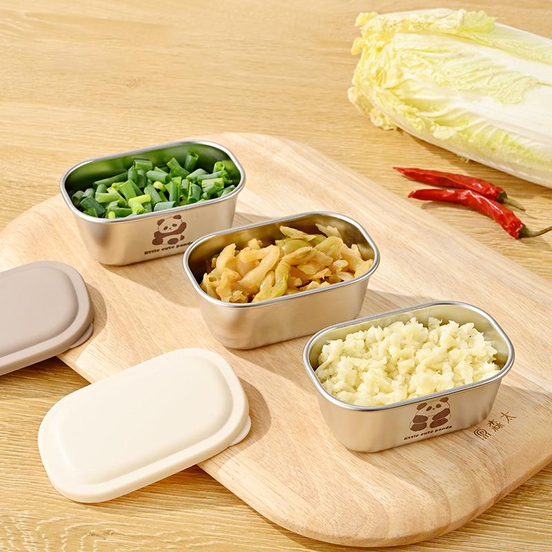 Ciotola per Condimenti in Acciaio Inossidabile Tazza per Salse con Coperchio Sigillato a Prova di Perdite Ciotola per Insalata Ketchup Picnic per Campeggio all'Aperto