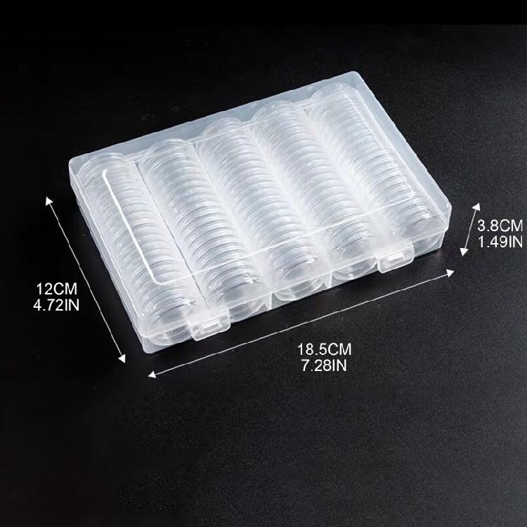 Cápsula Portamonedas para c/ Junta de Espuma Plástico para Moneda Medalla Colección de Monedas 10