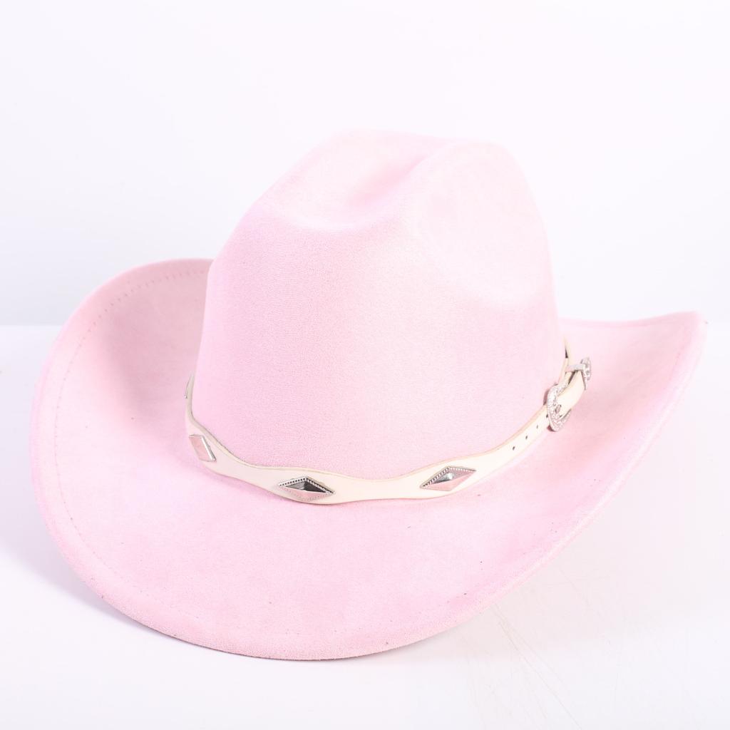 New Color Western Cowboy Hat Men's and Women's Commuting Versatile Simple Wind Wide Brim Top Hat Sun Hat