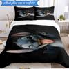 3PCS Energetic Alien Character  Bedding Set,Including 1pc Duvet Cover And 2pcs Pillowcases Perfect for Bedroom, Dormitory, Fan Christmas Gift