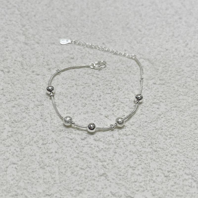Korean Version of Japanese and Korean Internet Celebrity Single-line Matte Bead Bracelet Women's Imitation Sparkling Gypsy Cold Wind Jewelry