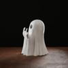 New Middle Finger Cute Ghost Statue Ghosts Small Scary Ghost Figurines Halloween Home Decoration Coffee Table Centerpieces Shelf