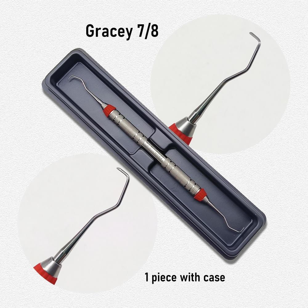 1 stk Høykvalitets Dental Gracey kuretter Periodontal skaler Rustfritt stål Periodontale benkuretter Perio