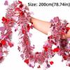 Rotes Rosa Valentinstag Herzförmige Ranke Künstliche Valentinstag Dekoration Verlobung Jubiläum