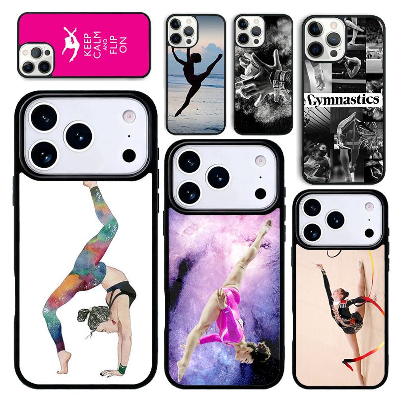 Capa Case for iPhone 17 Air 16 Pro Max 15 Plus 11 13 Mini 14 12 Back Phone Cover Love Gymnastics