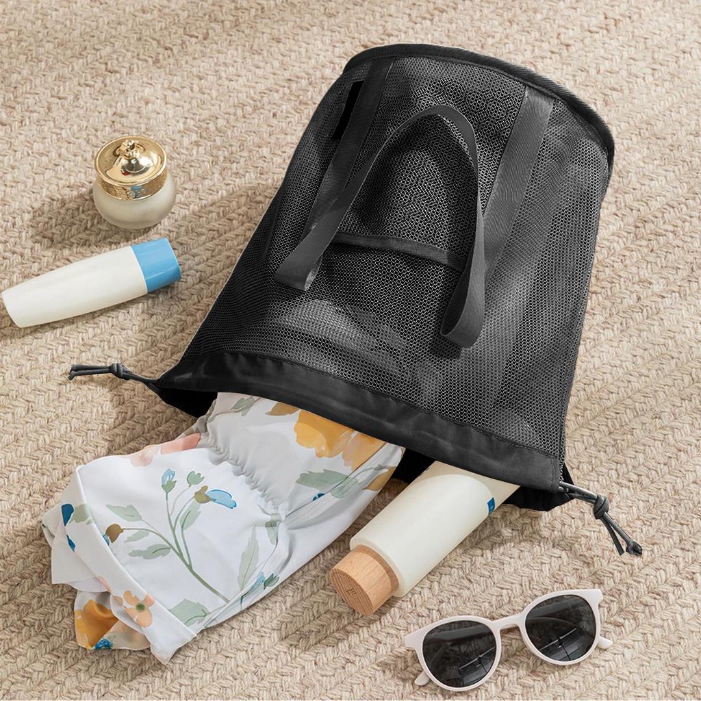Mesh Shower Bags Portable Mesh Shower Bag Waterproof Pouch Organizers for Toiletry Bath Travel Dorm Room Vacation Summer Gym