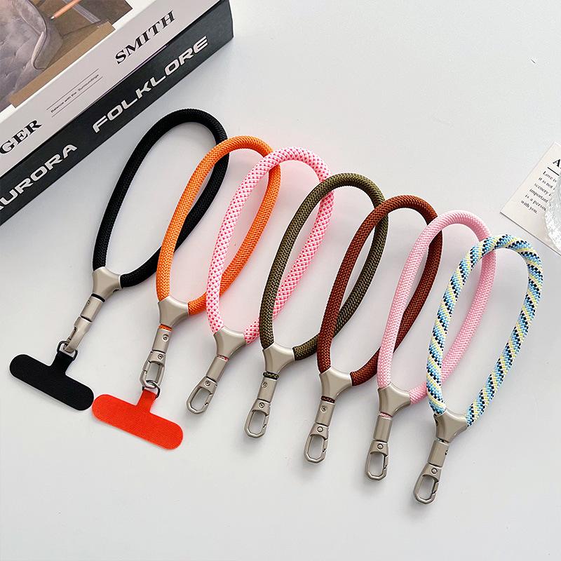 Phone Charm Heavy Metal Keyring Lanyard Anti-Lost Keychain Lanyard Solid Finger Strap Premium Key Cord Mobile Phone Rope
