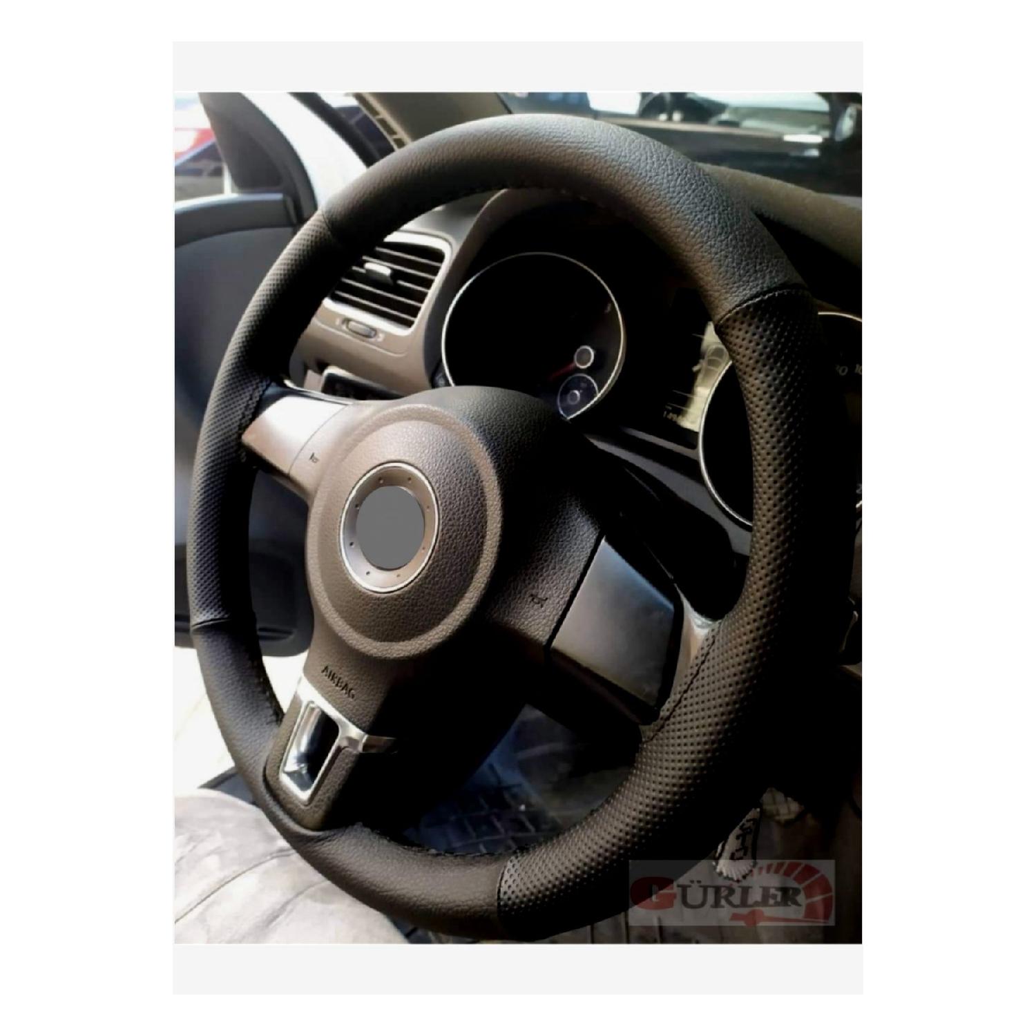 

Seat Toledo Compatible Steering Wheel Cover Dotted-soft Black