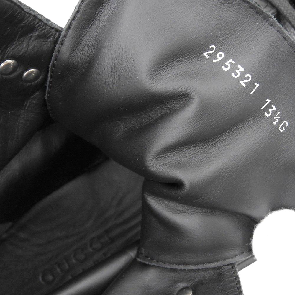 GUCCI Unused GG pattern Shelly line boots shoes men's black 13 1/2G 295321 shoes 13 1/2G blackUsed