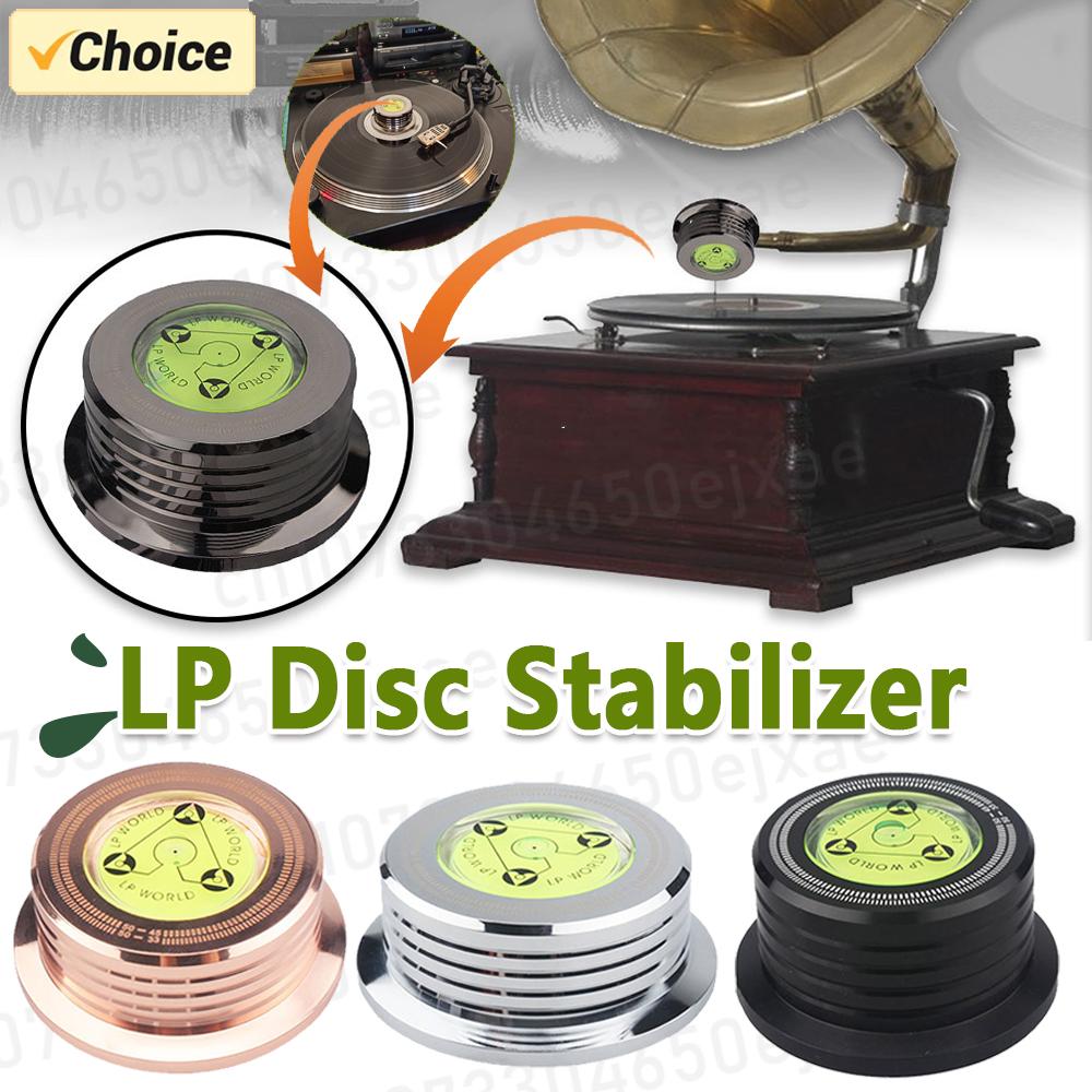 Universal 50Hz LP Vinyl Record Player Disc Turntable Stabilizer with Level Aluminum Alloy Weight Clamp Music Player