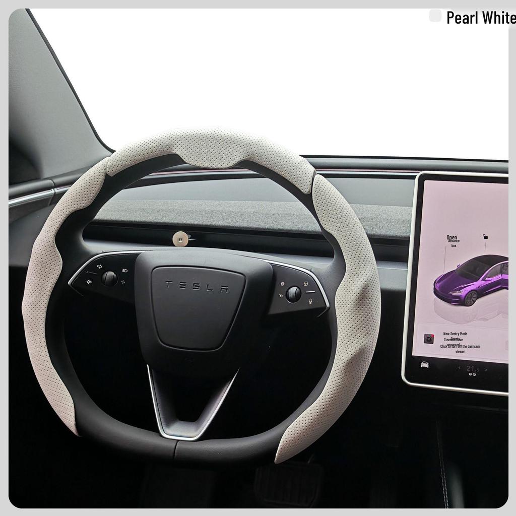 Oddychający Pokrowiec na Kierownicę ze Skóry Nappa, Odporny na Pot, Uniwersalny na Wszystkie Sezony