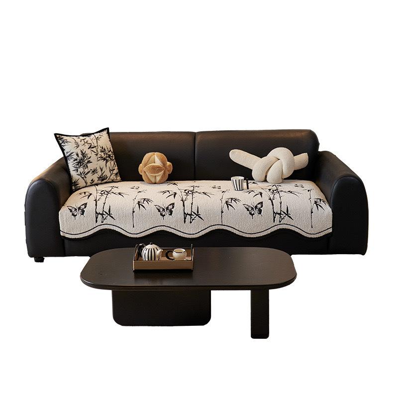 Special-Shaped New Chinese Sofa Cushion Thickened Non-Slip Short Plush Sofa Cloth Seat Cushion Advanced Sense Double Seat Cover