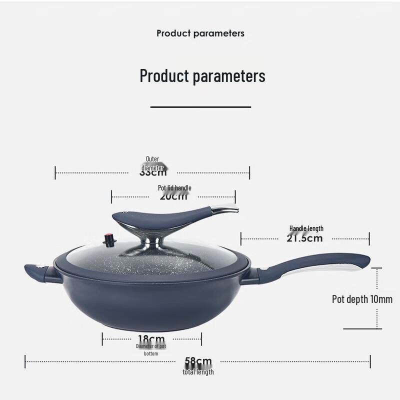 

Lilang Maifan Stone Non-stick Micro-Pressure Whale Wok