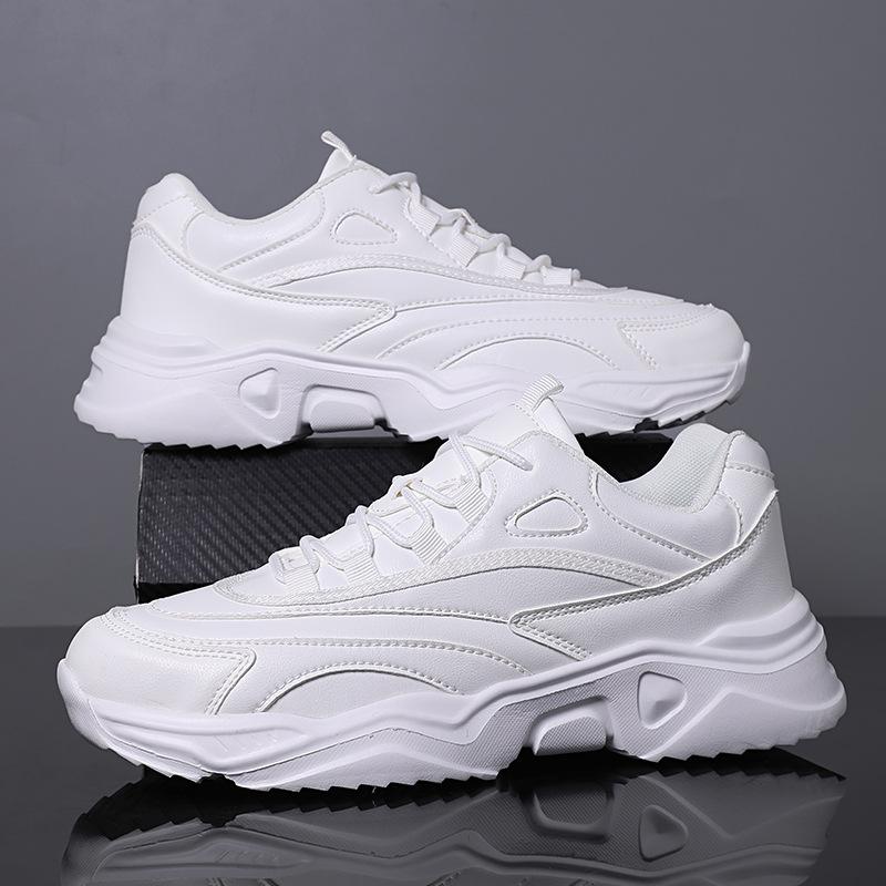 2025 Autumn New White Sneakers New Trendy Shoes Platform-soled Versatile Light Men's Dad Shoes One 2025