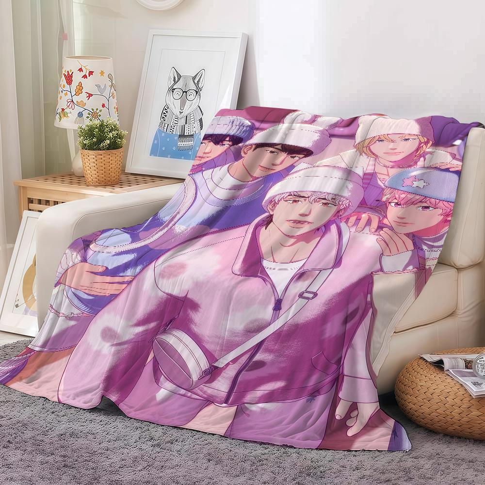 Kpop P-PLAVE Cartoon Blanket Warm And Soft Suitable For Bedroom Living Room Sofa Bed Office Travel Camping