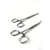Lightweight and Portable Stainless Steel Fishing Pliers2Pieces5Inch Curved Straight Head Serrated Jaw Fishing Tool with Locking