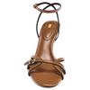 Zara Minimalist Fashion One-Strap Sandals 7.5cm Women Sandals Brown 2363610105