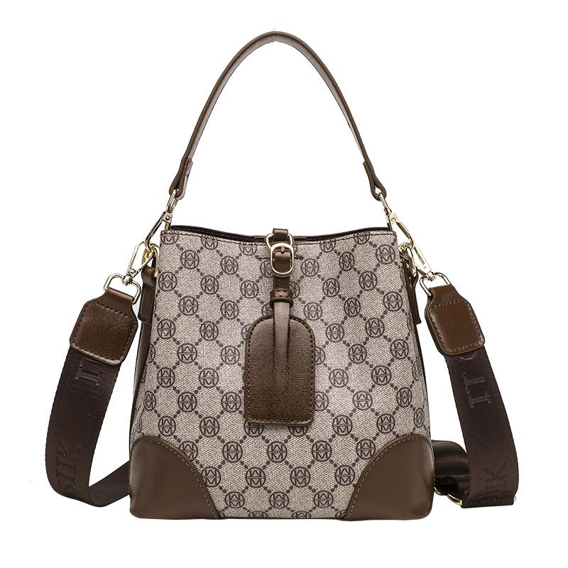 

Сумка женская сумка для мамы, текстурная сумка-ведро с косой ручкой, большая вместимость, сумка через плечо, женская сумка-ведро с принтом