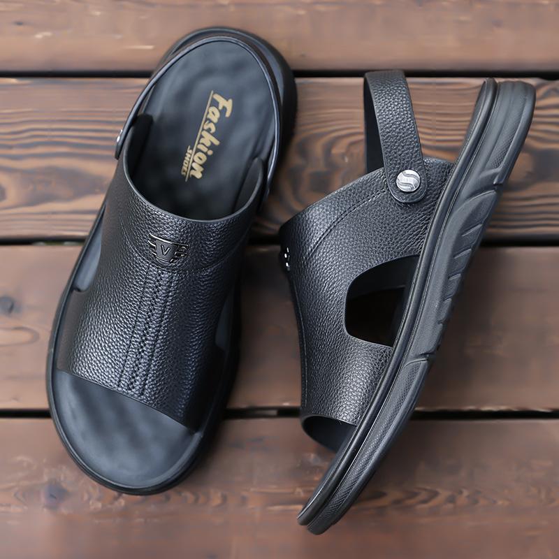 Fashion Summer Men's Breathable Sandals Comfortable Casual Beach Shoes with Soft Soles Comfortable Fashionable Versatile Cool Slippers